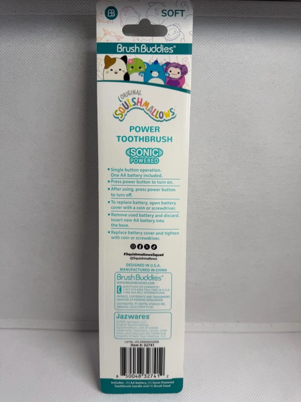 Sonic-Powered Kids Electric Toothbrush with Colorful Character Design